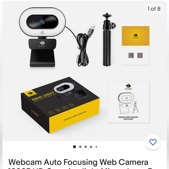 Z-Edge Ring Light 1080P Full HD WEBCAM NEW IN BOX - Picture 7 of 7